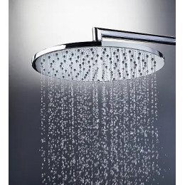 Верхний душ Bossini 280 мм (латунь), с кронштейном 400 мм, COSMO, черный матовый