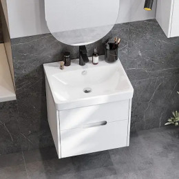 Оливия 55 Тумба Белый матовый (БЕЗ УМЫВАЛЬНИКА "Адриана-55")