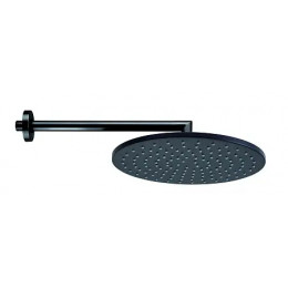 COSMO Верхний душ Ø 280 mm (латунь) с кронштейном 400 mm, черный матовый