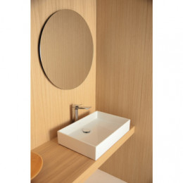 EXTRA Прямоугольный умывальник-чаша 60 см без отверстия под смеситель, без отверстия перелива, с крепежом D570967