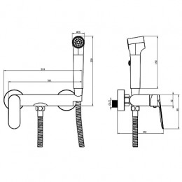 Alanti Гигиенический душ со смесителем, сатин