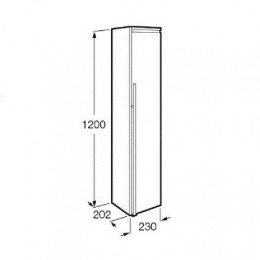 ANETO Шкаф-колонна правая, белая