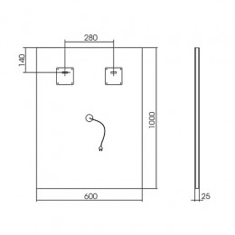 AZARIO зеркало Рига-VOICE 600х800 голос.управление, подогрев, сенс. выключатель