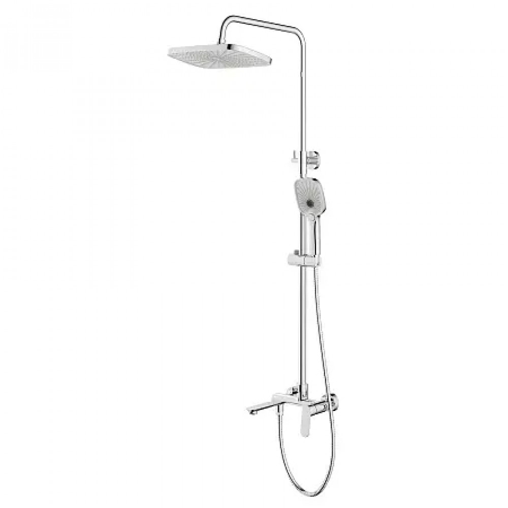 Alanti Душевая система с квадратным тропическим душем, хром