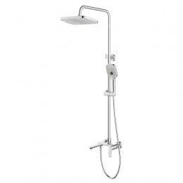 Alanti Душевая система с квадратным тропическим душем, хром