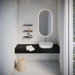 Полка SLIM S прямая сатин/хром