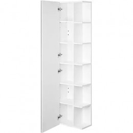 Сканди Шкаф-колонна  с зеркалом Белый