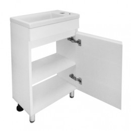 Комплект Тумба Эстима 40Н напольная с раковиной Миранда 40, правая