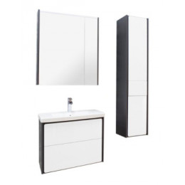 RONDA Модуль д/раковины 700 мм, белый глянец/антрацит (подходит раковина Gap Original)