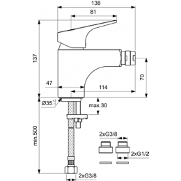 BA369AA NEXT Смеситель для биде , система облегченного монтажа EasyFix