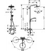 26791000 Croma Select 280 Air 1jet Showerpipe с однорычажным смесителем