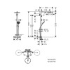 27633340 Raindance Select S Showerpipe 240 1jet PowderRain с термостатом шлифованный черный хром