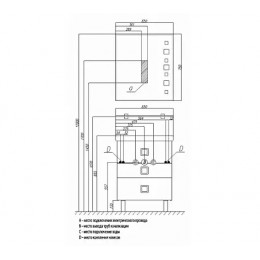 Рене Зеркальный шкаф 80 Белый/Грецкий орех