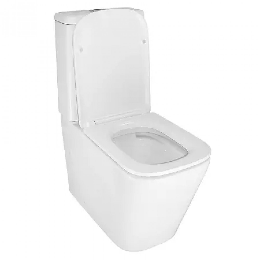 AZ-8303 Унитаз напольный SAVIA с системой смыва Rimless, безободковый с сиденьем микролифт 640*370*810mm