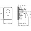 E98717-CP ALEO Встраиваемый смеситель на 2 выхода без внутреннего короба арт. 98699D-NF, Хром