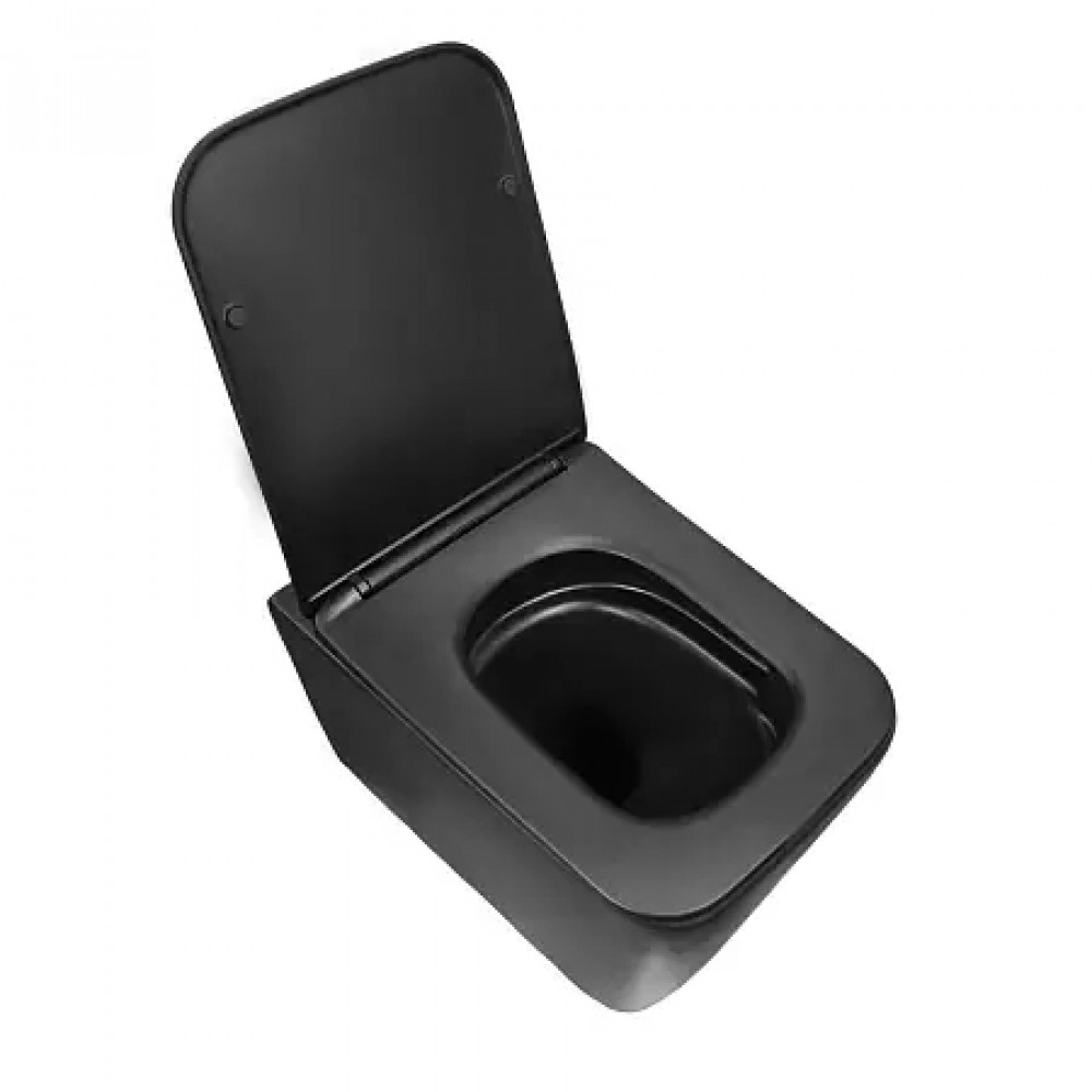 Dezi Black унитаз подвесной, с функцией Торнадо, с сиденьем дюропласт, микролифт (1 место)