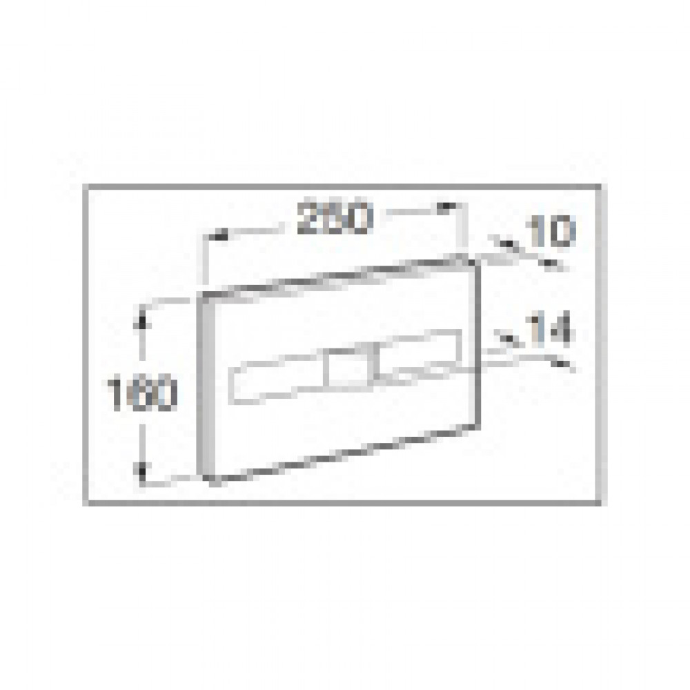 Z_DUPLO  IN-WALL Смывная клавиша двойная, PL2 белая