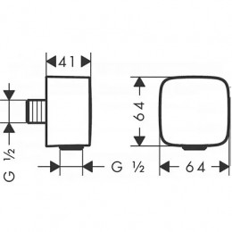 26457140 Fixfit шланговое подсоединение c защитой от обратного тока воды,шлифованная бронза