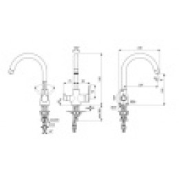 BA356AA UNO Смеситель для кухонной мойки с клапаном для подключения фильтра