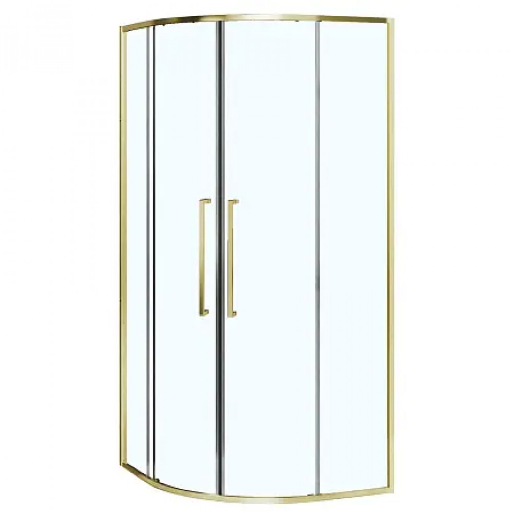 AZ-S43-90-BGL-CL Душевое ограждение SHANGHAI ROD-90х90х195-BGL-CL, прозрачное стекло 6 мм, профиль брашированное золото