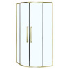 AZ-S43-90-BGL-CL Душевое ограждение SHANGHAI ROD-90х90х195-BGL-CL, прозрачное стекло 6 мм, профиль брашированное золото