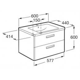 THE GAP ORIGINAL Модуль д/раковины 600 мм, белый глянец