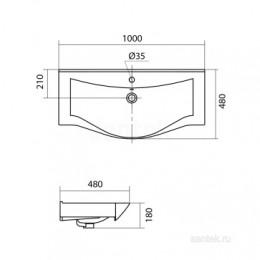 АКВАТОН Беверли-100 Умывальник