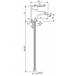 BA277AA LOGIK Смеситель для биде, система облегченного монтажа EasyFix