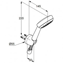 KLUDI LOGO Душевой гарнитур 1S, арт. 6801005-00