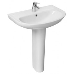 Умывальник Прайм-65 с переливом белый (пьедестал Визит)