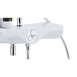 Душевая система с поворотным изливом, с термостатом, хром/белый, AZ-821