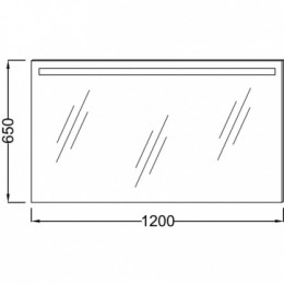 EB1418RU-NF Зеркало 120 см, с подсветкой