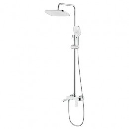 Lursy Душевая система с квадратным тропическим душем, хром