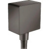 26455340 FixFit Square Шланговое подсоединение с клапаном обратного тока, шлифованный черный хром