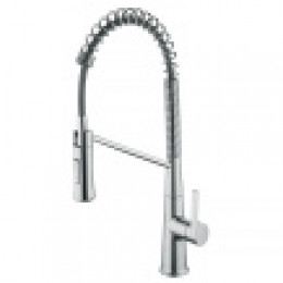 Смеситель выдвижной для кухни, хром