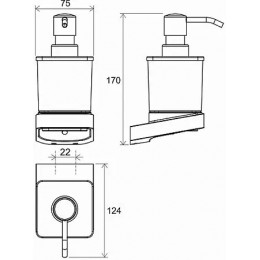 TD 231.20 Дозатор для жидкого мыла, черный