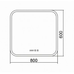 AZARIO зеркало Стив New 800*600 bluetooth+подогрев+часы внешней настройки+сенсор выкл