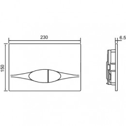 E29027-CP BATI-SUPPO Панель двойного смыва , хром