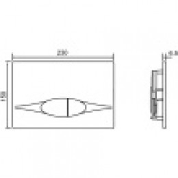 E29027-CP BATI-SUPPO Панель двойного смыва , хром