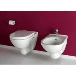 O.NOVO Унитаз подвесной, безободковый с толстым сиденьем микролифт, горизонтальный выпуск, Альпийский белый