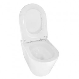 LANDER Унитаз подвесной безободковый с сиденьем микролифт, смыв ТОРНАДО. Размер 490x350x350 мм (1 место)