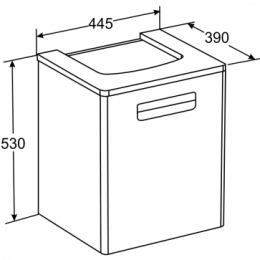 Z_THE GAP ORIGINAL Модуль д/раковины 450 мм, фиолетовый