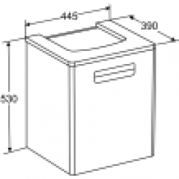 Z_THE GAP ORIGINAL Модуль д/раковины 450 мм, фиолетовый