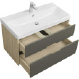 Оливия 90 Тумба Грей/Дуб Ойстер (БЕЗ УМЫВАЛЬНИКА "Адриана-90")