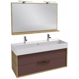 EXBK112-00 VIVIENNE Керамическая двойная раковина 120х46 см, белая