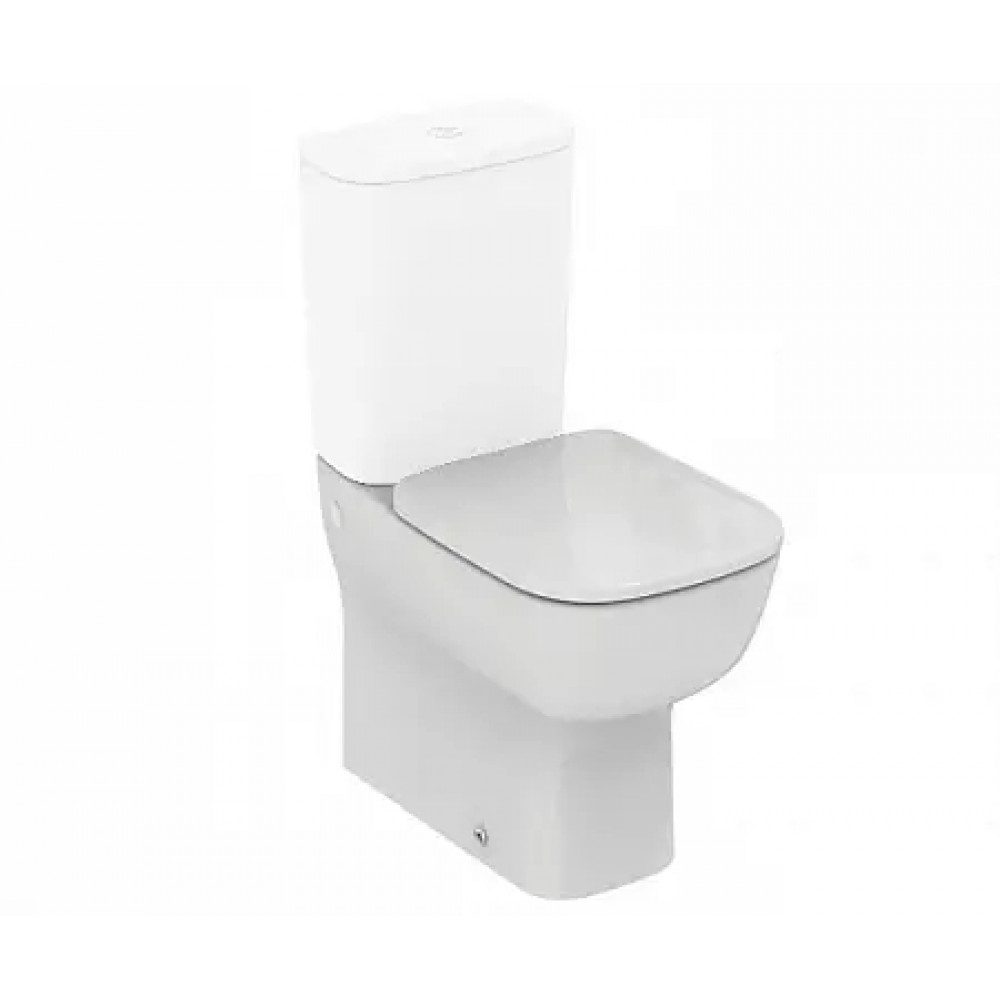 ESEDRA Напольный пристенный унитаз для монтажа с бачком T282801, короткая проекция, глубокий смыв, сиденье,T318301 ESEDRA Сидение и крышка для унитаза