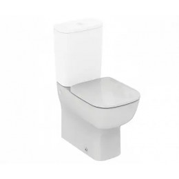 ESEDRA Напольный пристенный унитаз для монтажа с бачком T282801, короткая проекция, глубокий смыв, сиденье,T318301 ESEDRA Сидение и крышка для унитаза