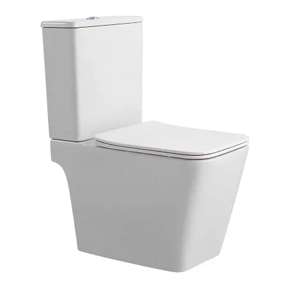 Azario Brizo AZ-2905T (Торнадо) напольный безободковый унитаз в комплекте с бачком и сидением микролифт и арматурой 635*385*820mm