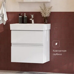 OLETA Модуль д/раковины 800мм, белый глянец, 2 ящика