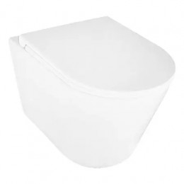 LANDER Унитаз подвесной безободковый с сиденьем микролифт, смыв ТОРНАДО. Размер 490x350x350 мм (1 место)